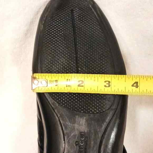 Gucci Pelle S. Gomma Trainers Sneakers Men Sz 40 BLACK Leather Monogram Low Top - Picture 13 of 16